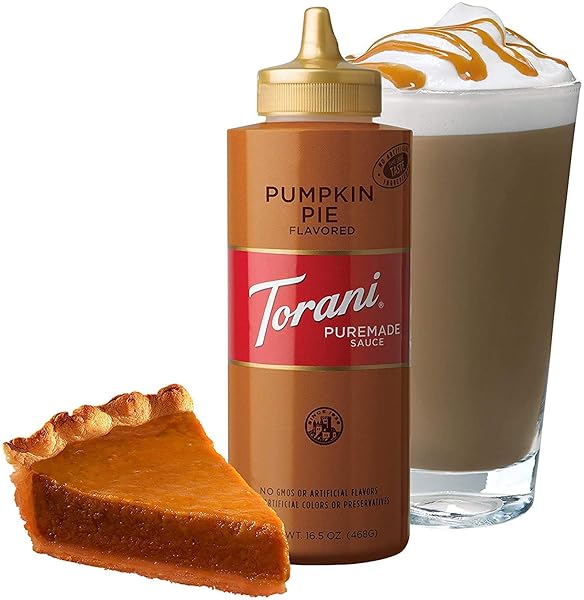 TORANI PUREMADE SAUCE, PUMPKIN PIE, SQUEEZE BOTTLE, 16.5 OUNCES