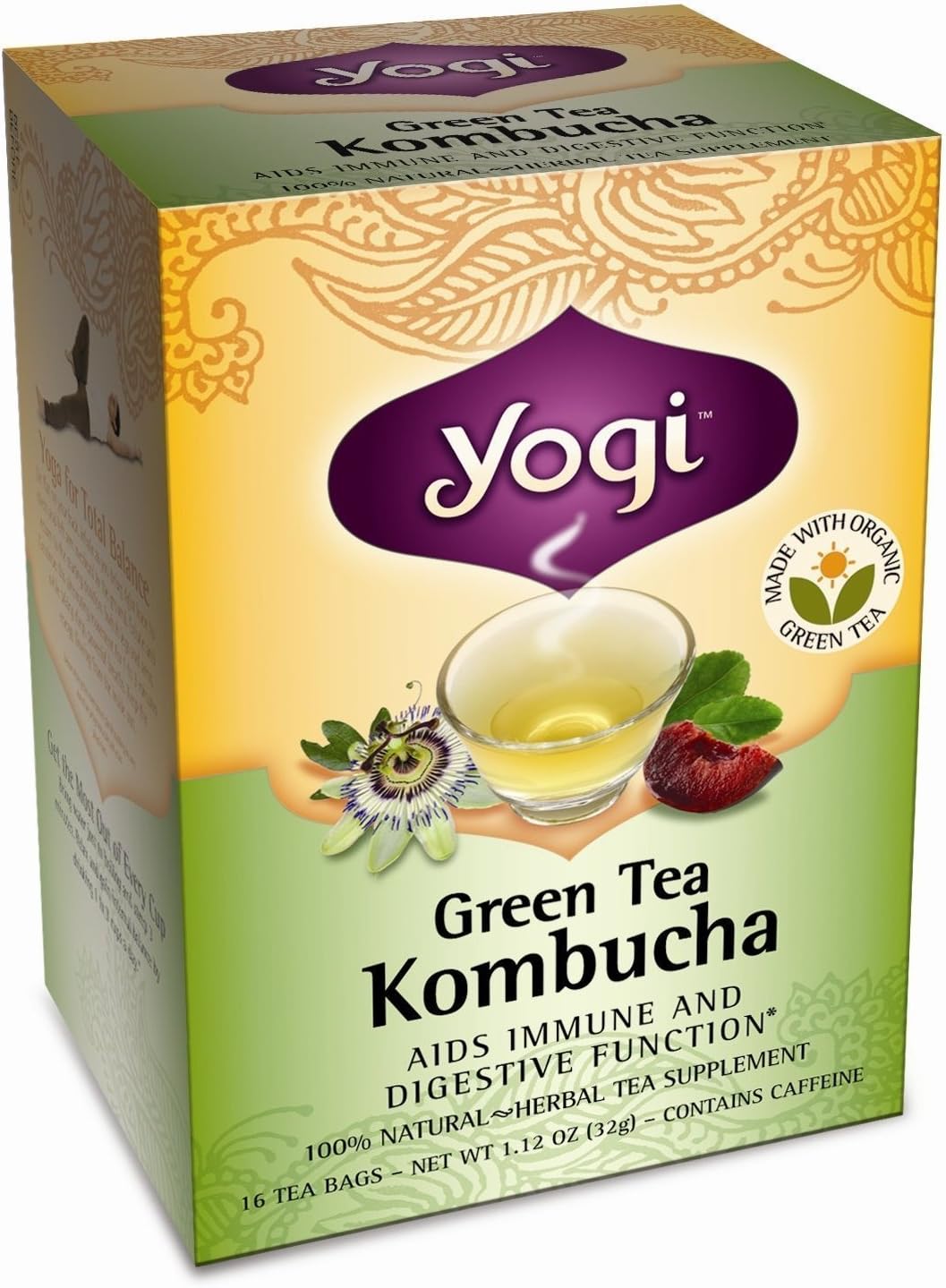 Yogi Teas /Golden Temple Tea Co Green Tea Kombucha 16 Bags Amazon.ca