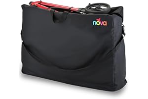 NOVA Medical Products Extra-Large Carry & Travel Bag for Rollator Walkers & Transport Chairs, Black, 1 Count