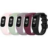 5 Pack Bands Compatible for Garmin Vivosmart 5 Watch Band, Replacement Sport Colourful Strap for GarminSmart 5 Vivosmart5 Wristband Women Men