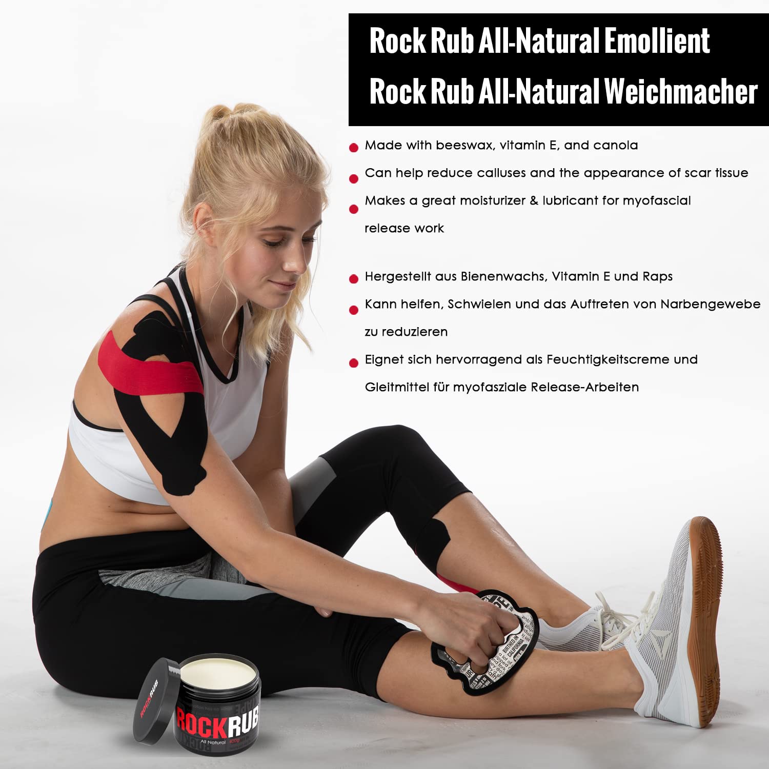 RockTape RockBlades IASTM Physical Therapy Tool Set, Soft Tissue Mobilization, 100% Stainless Steel, Easy Multi-Grip Handle, Multiple Treatment Surfaces, Medical Clinic Use