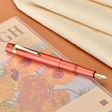 Hongdian M2 Mini Fountain Pen with Extra Fine Soft Golden Nib Orange Red view 8