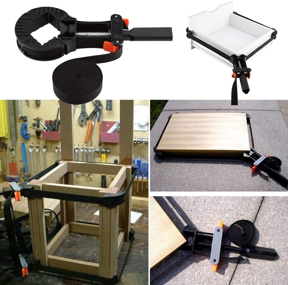 Broco Corner Clamps for Woodwork,Multi-function Adjustable Corner Clamp Band Strap 4 Jaws Picture Frame Holder Woodworking Toolf - Image 4