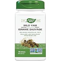 Nature's Way Wild Yam Root Capsules - Relieve Abdominal and Menstrual Pain Relief – Women’s Health - Premium Herbal Supplemen