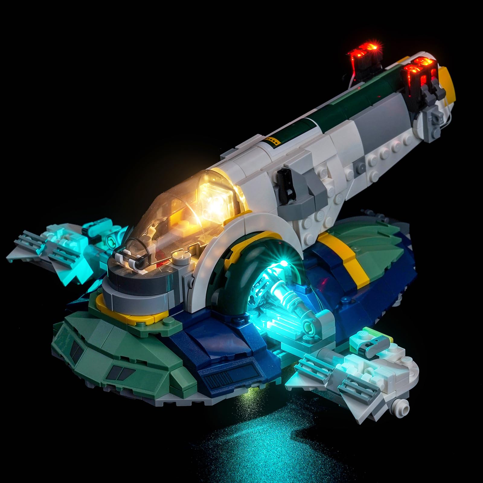 LocoLee Led Light Set Compatible with Lego 75433 Jango Fett's Starship Led Decoration Lighting Kit Compatible with Lego 75433 Building Blocks Model,Only Lights Set,No Model — image 1