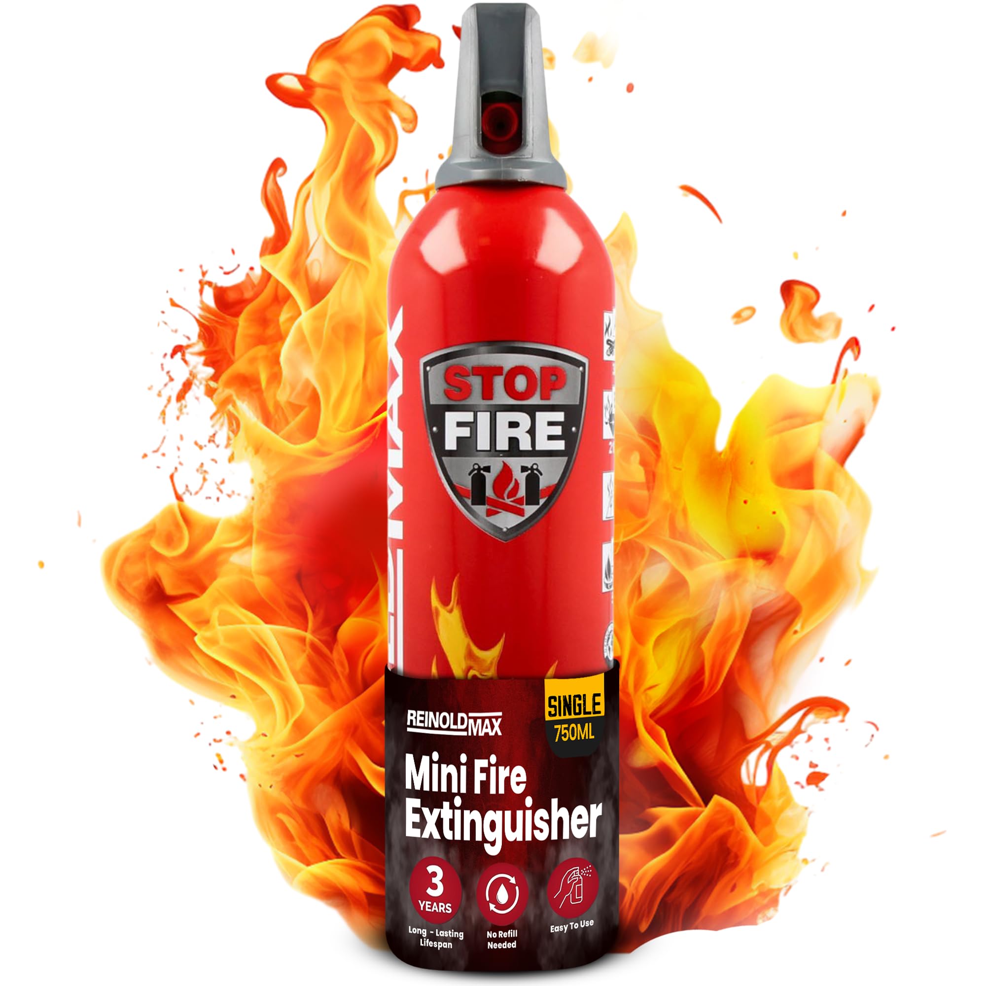 750ml All-in-1 Fire Extinguisher Home - Compact & Effective Small Fire Extinguisher