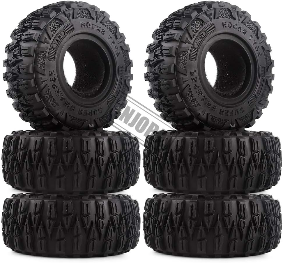 Pneus 1.9 INJORA Pour RC Rock Crawler - Caoutchouc Haute Adhérence | Pour Axial SCX10, Traxxas TRX-4