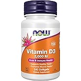 NOW Supplements, Vitamin D-3 2,000 IU, Structural Support*, 240 Softgels