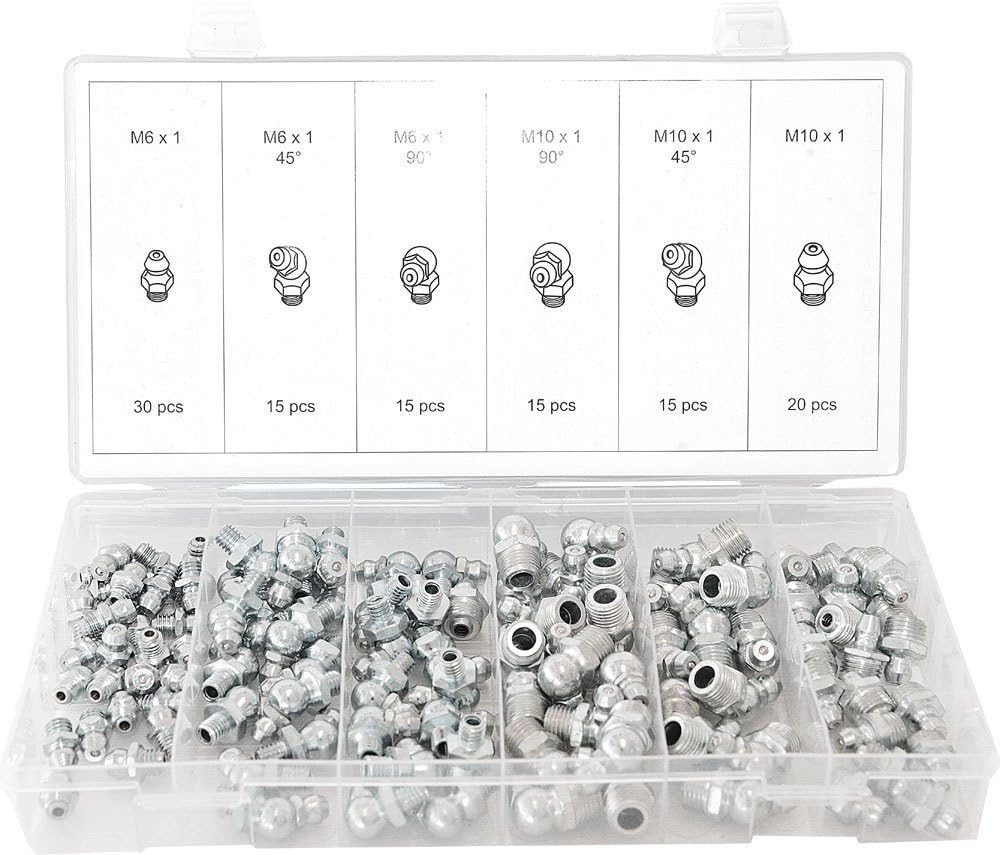 41271 Metric Zerk Grease Fitting Assortment, 110 Piece