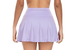 NORMOV Tennis Skirt for Women with Pockets,High Waisted Athletic Golf Skirts Casual Summer Skorts