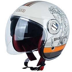 Open Face Motorcycle Helmet for Adults, DOT