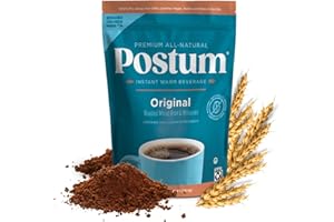 Postum Coffee Substitute Original (42oz) Coffee Alternative Caffeine Free with Roasted Wheat Bran & Molasses | Natural, Non-GMO, Vegan Coffee Replacement Drink | Gourmet & Pantry Pack