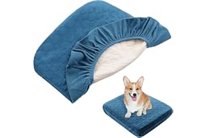 Nanbowang Waterproof Dog Bed Replacement, Washable Pet Pillow Cover Quilted, Lovely Puppy Bed for Dog/Cat 22x35x6