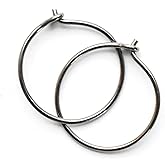 Mini Solid 14k White Gold Hoops Earrings 1 Pair Choose 8mm 10mm or 12mm in 24 Gauge or 22 Gauge