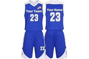 HDSD Custom Basketball Jerseys Any Name Number Team Logo-Basketball Jerseys for Men Boys Kids Aldult Basketball Uniform Set,B