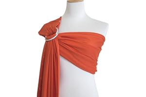 Vlokup Adjustable Baby Water Ring Sling Baby Carrier Infant Wrap with Aluminum Ring Best Baby Gift One Size Fit All Light Ora