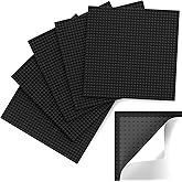 Pokiiulk Classic Baseplates, Peel and Stick Base Plates for Building Bricks, Compatible with Major Brands, Self-Adhersive Base for Bricks 10" x 10", 6 Pack Black…