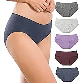 Altheanray Womens Underwear Cotton Seamless Soft Hipster Panties Ladies Mid Rise Bikini