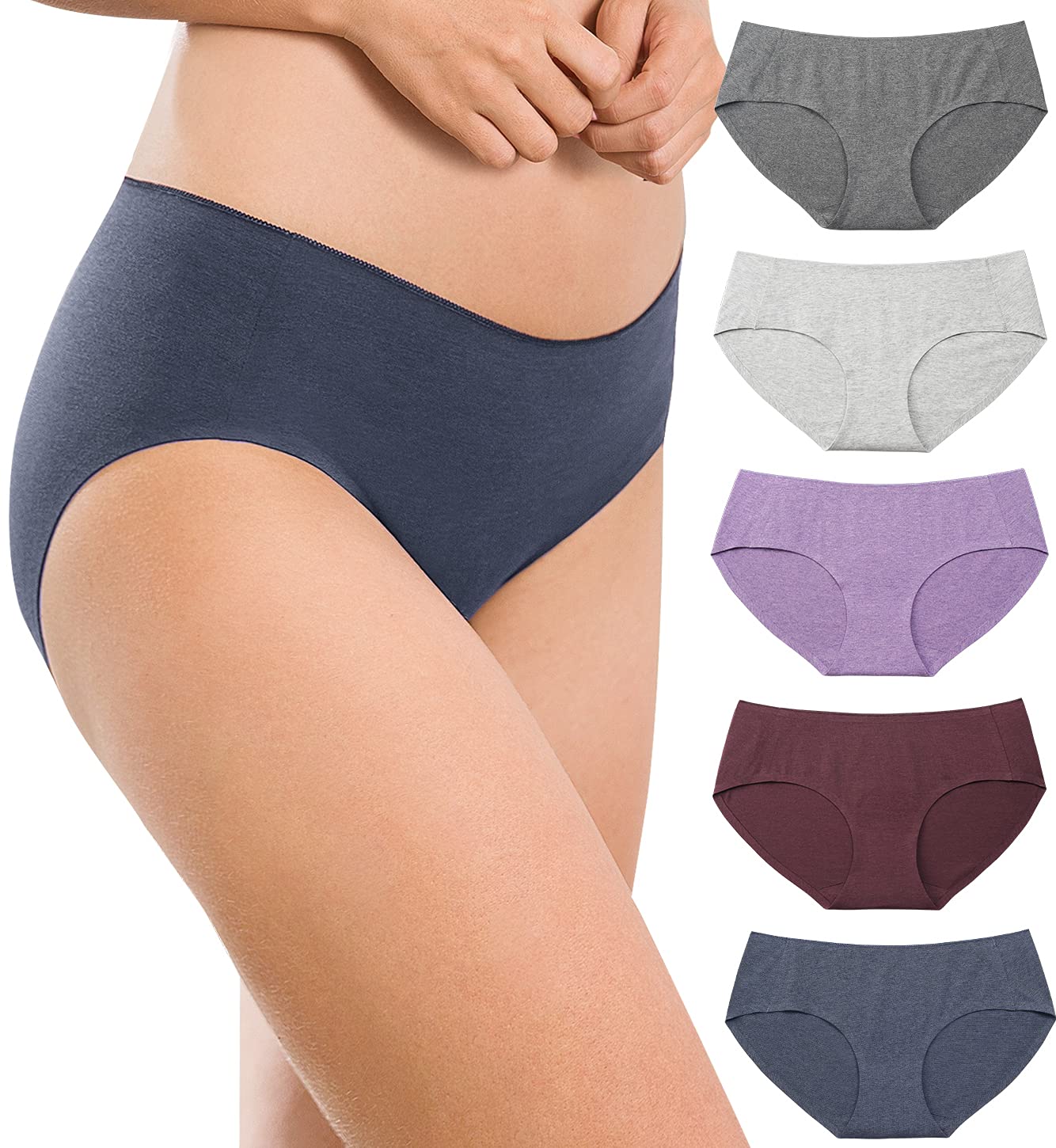 Photo 1 of Altheanray Womens Underwear Cotton Seamless No Show Ladies Panties for Women Mid Rise Hipster Breathable?AWB3028M-G/DB5?