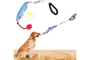 MOYSOON Dog tug of war Toy with Handle, Dog Toy with Squeak, Interactive tug of war Toy for Indoor and Outdoor Dogs for Aggressive chewers, Durable tug of war Dog Rope Toy with chew Ball