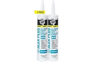 DAP INC 18152/11440 10.1oz White Alex Plus Acrylic Latex Caulk with Silicone, 2 Pack
