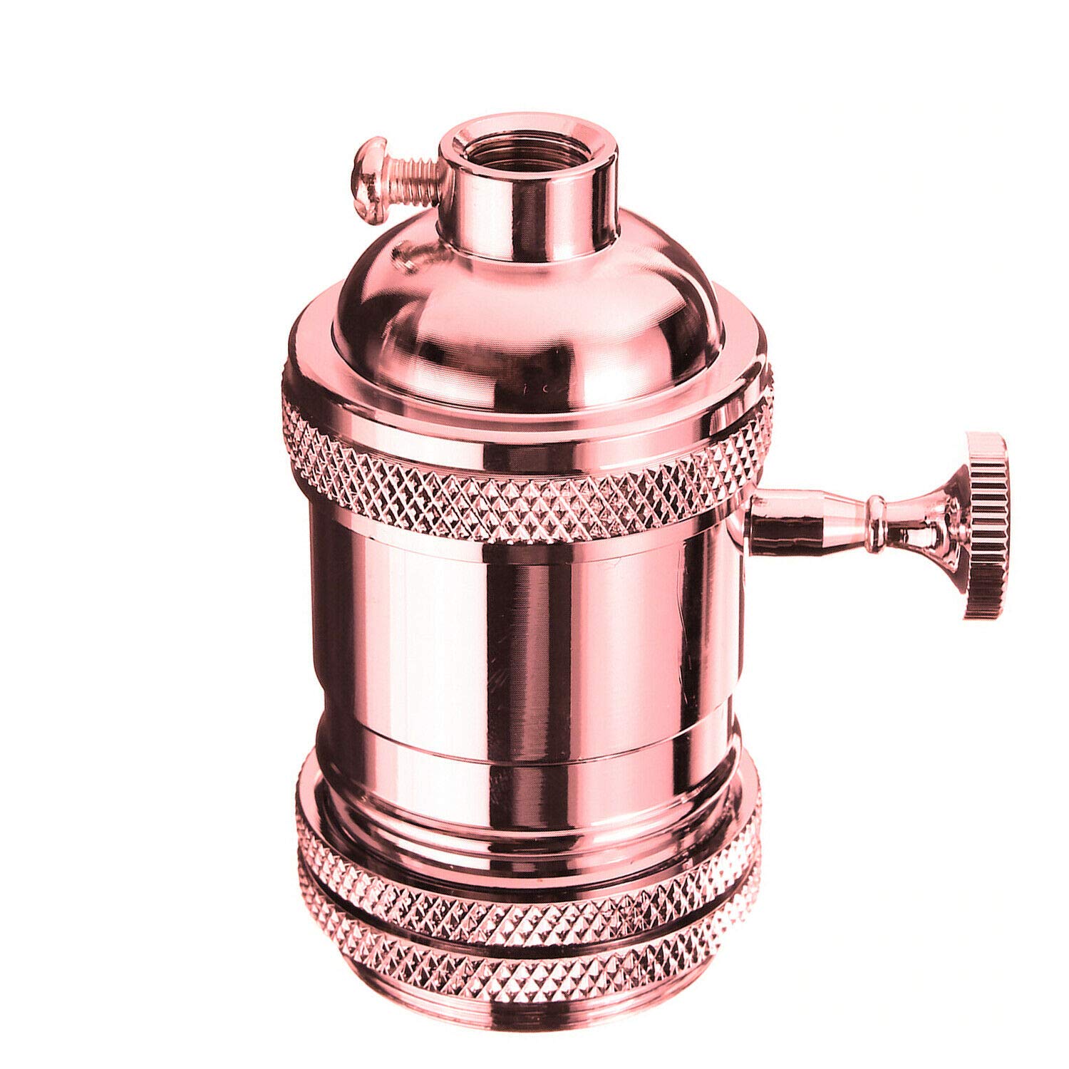 LEDSone E27 Ceiling Lights Metal Flush Mount Ceiling Lamp for Living Room, Bedroom, Kitchen, Dining Room Vintage Flush Mount Lighting 18cm Brushed Brass Conical Shade Lighting Without Bulb (Holder)