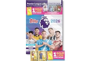 Topps Premier League 2026 Starter Pack - New Soccer Cards 2025-2026 Bundle Includes a Special Lion Card, Pack of Soccer Cards and Guide with Hassential Sticker