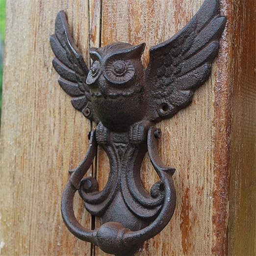 Amazon Com Door Knobs Industrial Wind Antique Door Handle Cast Iron Knocker Cast Iron Crafts Vintage Owl Door Knock For Patio Door Country Cottage Color C1 Size 17 7x4 5x22 5cm Home Kitchen