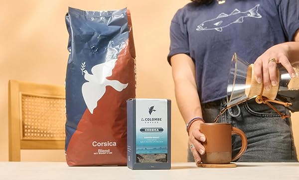 LA COLOMBE CORSICA DARK ROAST WHOLE BEAN COFFEE – 12 OUNCE, 1 PACK – NOTES OF BAKER’S CHOCOLATE, RED WINE & SPICES – FULL-BODIED, CHOCOLATEY, ROASTY COFFEE BEANS
