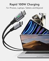 INUU USB C Cable 2 Pack 2m 100W PD QC 4.0 USB C to USB C Nylon Braided view 2