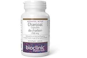 BioClinic Naturals Activated Charcoal Capsules 250 mg 90 Softgels
