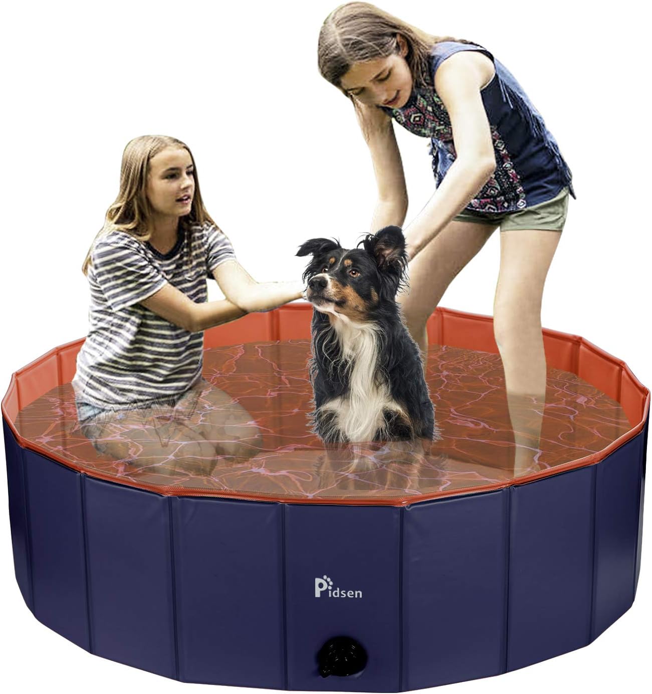 Pidsen Foldable Pet Swimming Pool Portable Dog Pool Kids Pets Dogs Cats Outdoor Bathing Tub Bathtub Water Pond Pool & Kiddie Pools