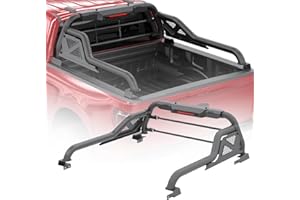 PIKTRUCK Truck Bed Roll Bar Mid-Size Truck, Adjustable Truck Bed Sport Bar Chase Rack for Chevy Colorado & GMC Canyon, for Jeep Gladiator JT, for Toyota Tacoma, for Ford Ranger, for Nissan Frontier