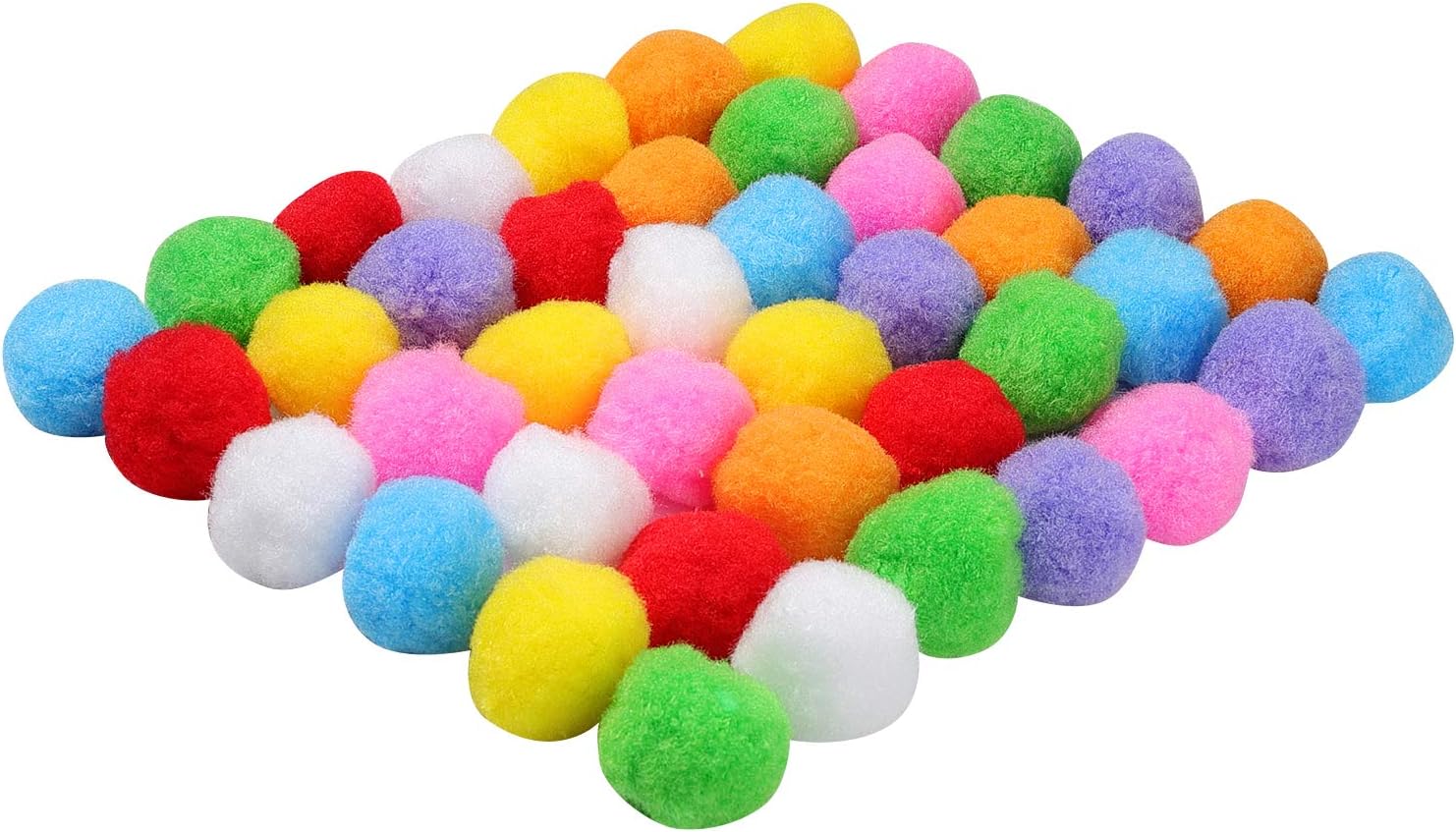 1.5 Inch Assorted Pom Poms for DIY Creative Crafts Decorations, Assorted Colors (100 Pack): Arts, Crafts & Sewing