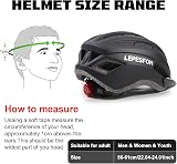 LEPESFON Bike Helmet Adjustable Lightweight 56-61cm with Visor view 2