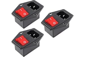 EC Buying 3Pcs AC-14-F16A Switch Power Socket With 10A Fuse - KCD4 Integrated Three in One Adapter Connector - Copper