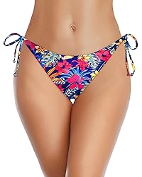 Holipick Flower Bikini Bottoms for Women String
