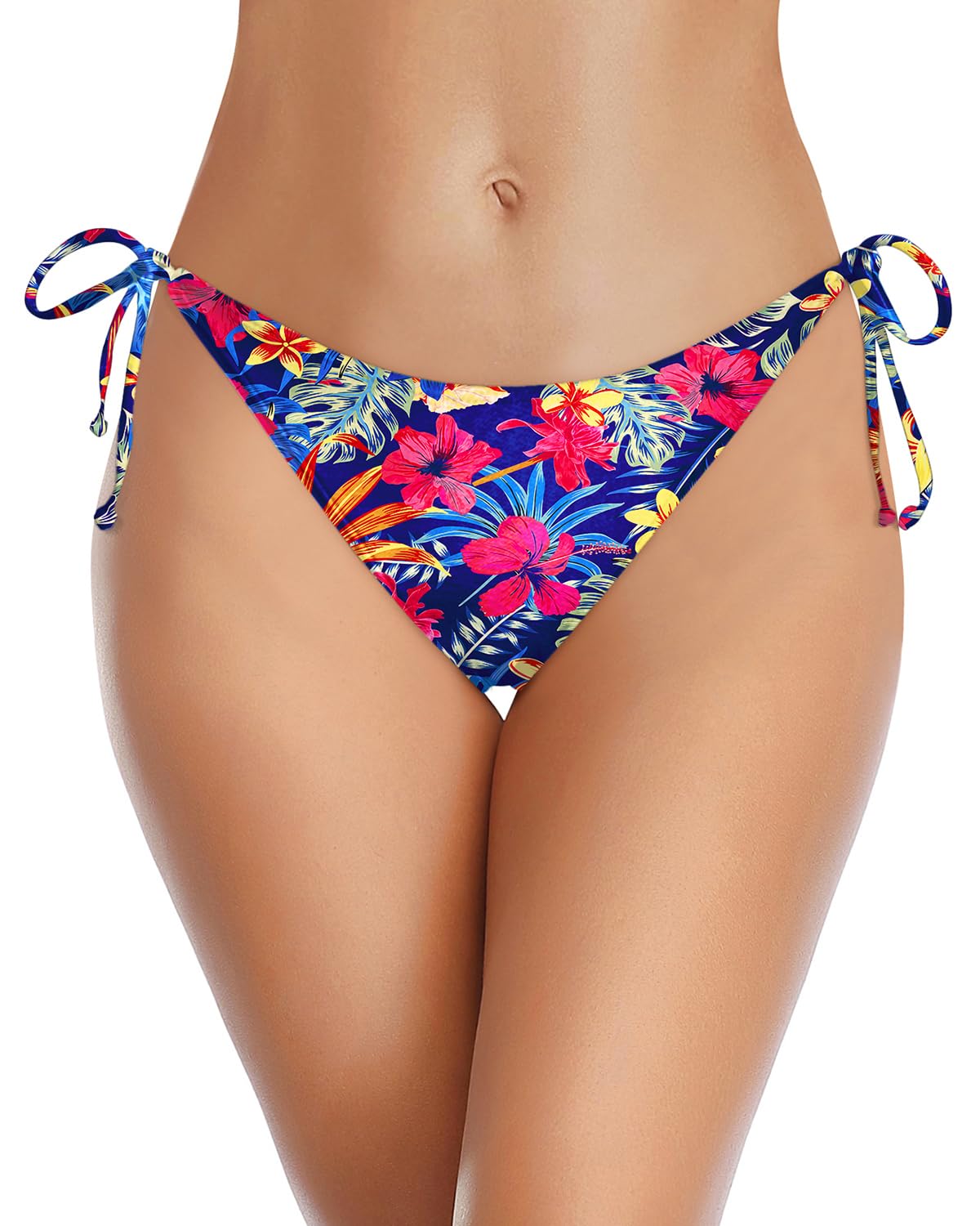 Holipick Flower Bikini Bottoms for Women String