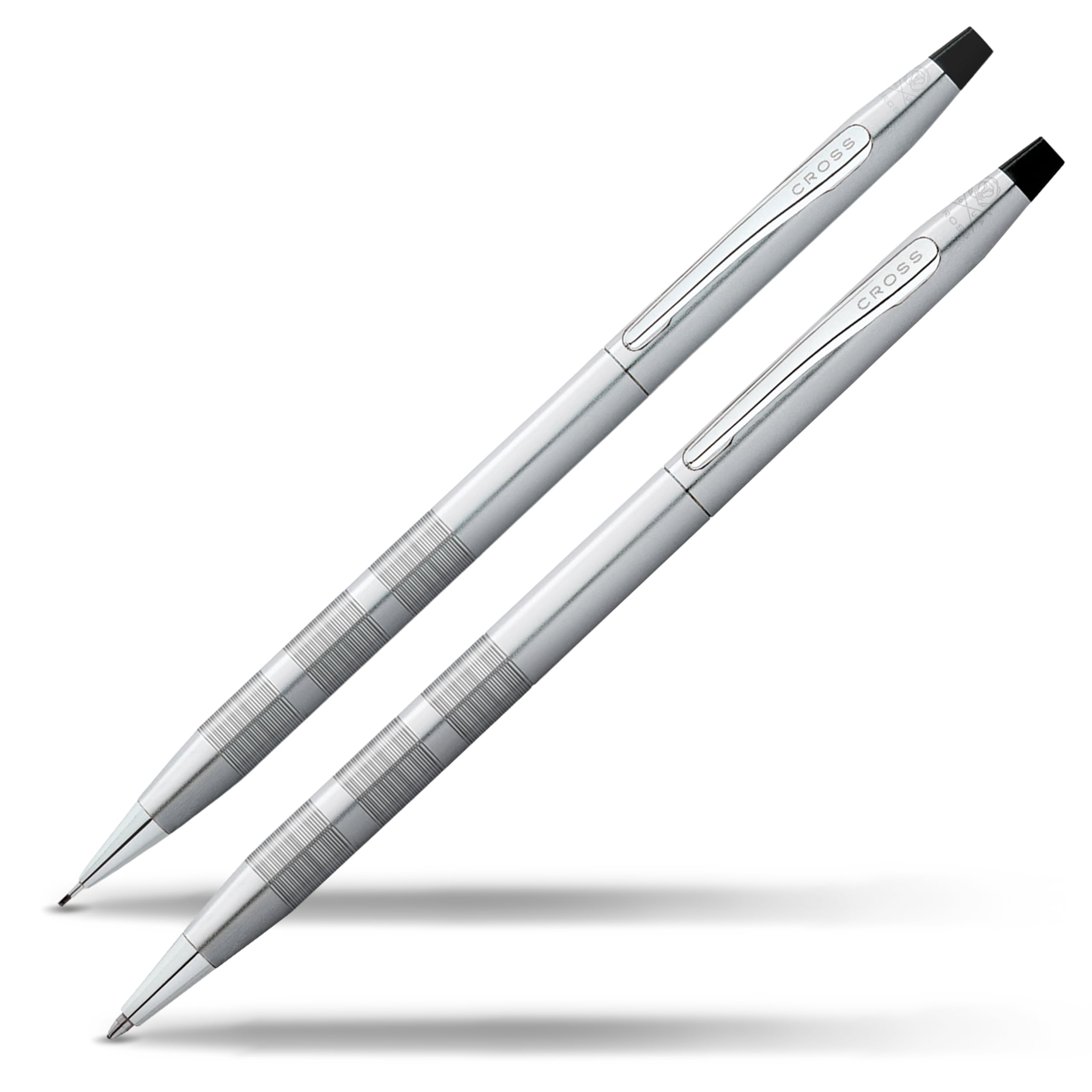 Cross Classic Century Satin Chrome Ballpoint Pen/0.5Mm Pencil Set