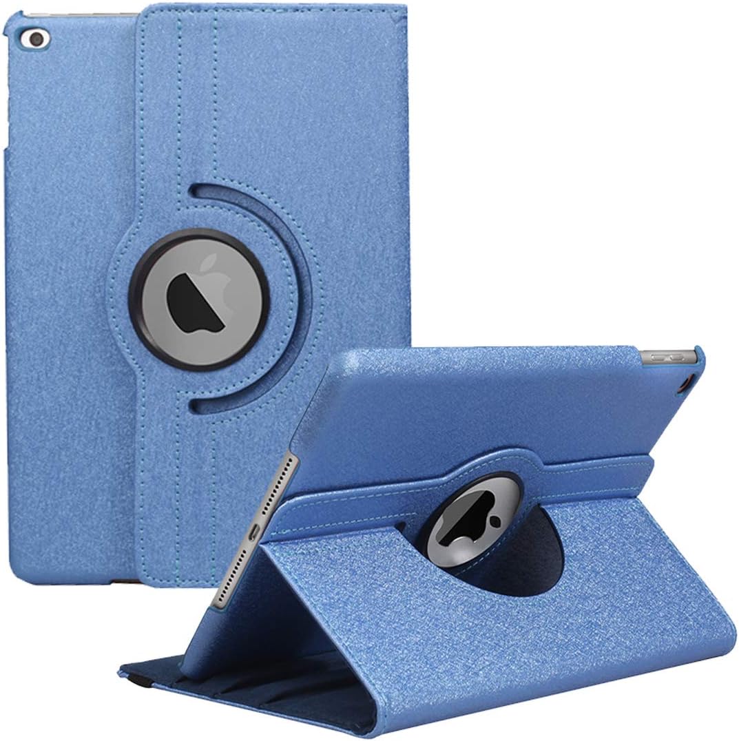 iPad 9.7 inch 2018 2017/ iPad Air Case - 360 Degree Rotating Stand Smart Cover Case with Auto Sleep Wake for Apple iPad 9.7" (6th Gen, 5th Gen)/iPad Air (Sapphire Blue)