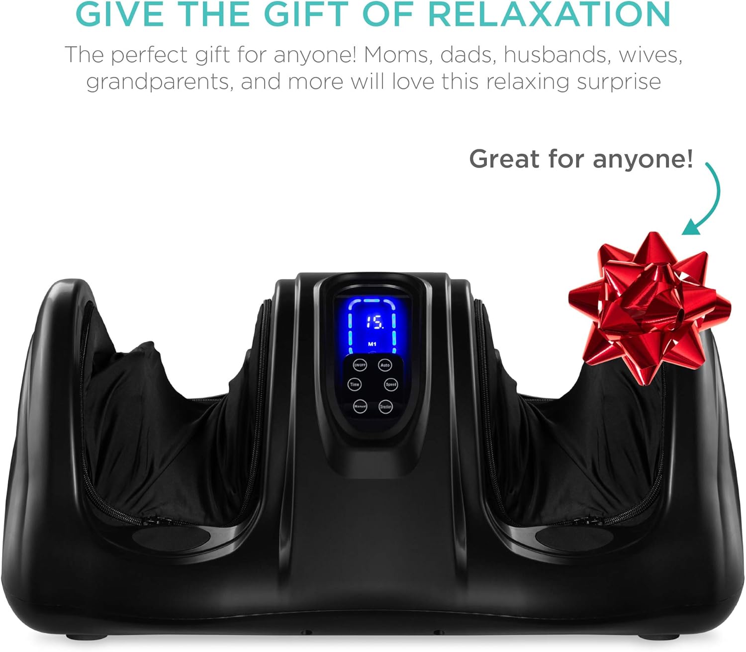 Best Choice Products Therapeutic Shiatsu Foot Massager Kneading and Rolling for Foot, Ankle, Nerve Pain w/Handle, High Intensity Rollers, Remote Control, LCD Screen, 3 Massage Modes - Black: Health & Personal Care