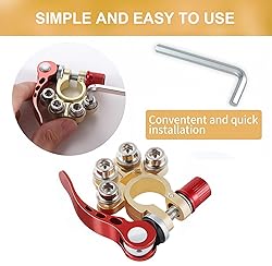 SINGARO Car Battery Terminal Clamp Connector, 4 Way