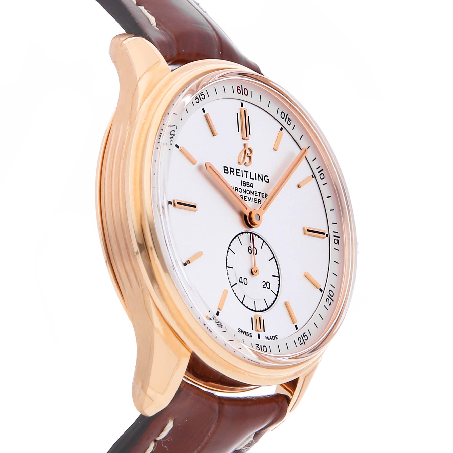 Breitling Premier Solid Rose Gold Automatic Watch R37340351G1P1