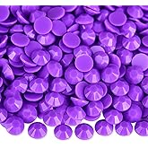 Sukiiy 1500PCS 5MM Resin Flatback Rhinestones, Solid Purple Candy Color Resin Rhinestones for Crafts, Flatback Rhinestone for Nail, Tumbler Mugs Bottles Shoes Clothes