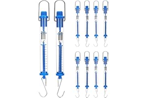 QWORK Spring Scale, 10 Pack 20N Transparent Spring Balance Hanging Tube Spring Scale