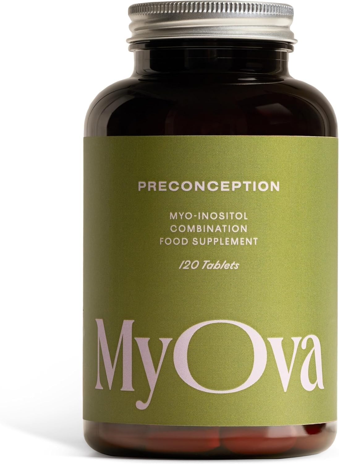 MyOva Preconception - Fertility Boosting PCOS Supplement - 30-Day Supply - 2000mg Myo-Inositol & 400ug Folate for PCOS Support - Prenatal Vitamins for Women, Inositol Tablets – UK Manufactured