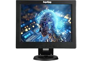 Suprlipy 12 Inch TFT LCD Security CCTV Monitor 800x600 4:3 Resolution Color Display Screen Support HDMI/VGA/AV/BNC/MIC USB Ports with Remote Control Built-in LounSpeakers for Surveillance Camera
