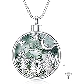 WINNICACA Urn Necklace for Ashes Sterling Silver Abalone Shell Cremation Jewelry for Ashes Jewelry Gifts for Nature Lovers Keepsake Memorial Jewelry for Women