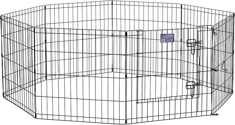 MidWest Homes for Pets Folding Metal Dog Exercise Pen 61cm Tall 1.5m Space