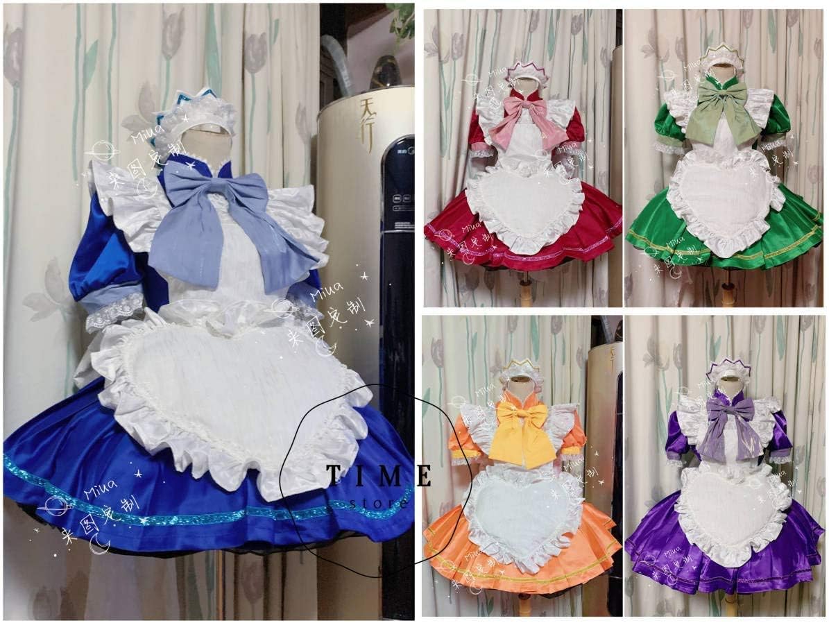 Amazon 東京ミュウミュウ 黄歩鈴 桃宮いちご藤原ざくろ 碧川れたす 藍沢みんと メイド服 桃宮いちご 赤 紫 藍 黄 緑コスプレ衣装 1着コスチューム 変身 仮装 ステージ服 舞台 ハロウィン クリスマス コスプレ 仮装 通販